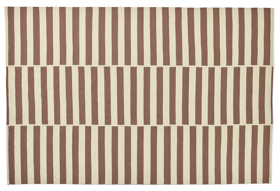 Randa - Ullmatta flatvävd, 160x230 cm - Brun