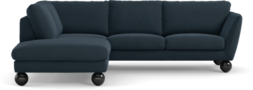 Madison Lux - 2-sits soffa med divan vänster - Blå