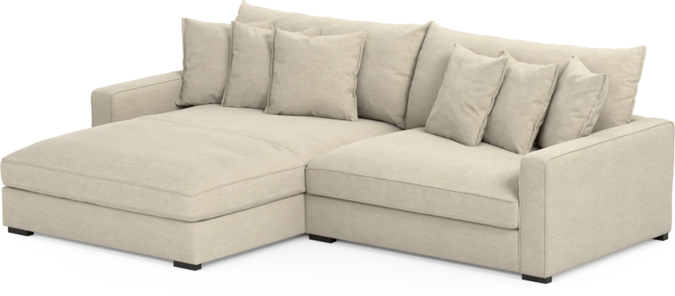 Rossi - 2-sits soffa med schäslong XL vänster - Beige