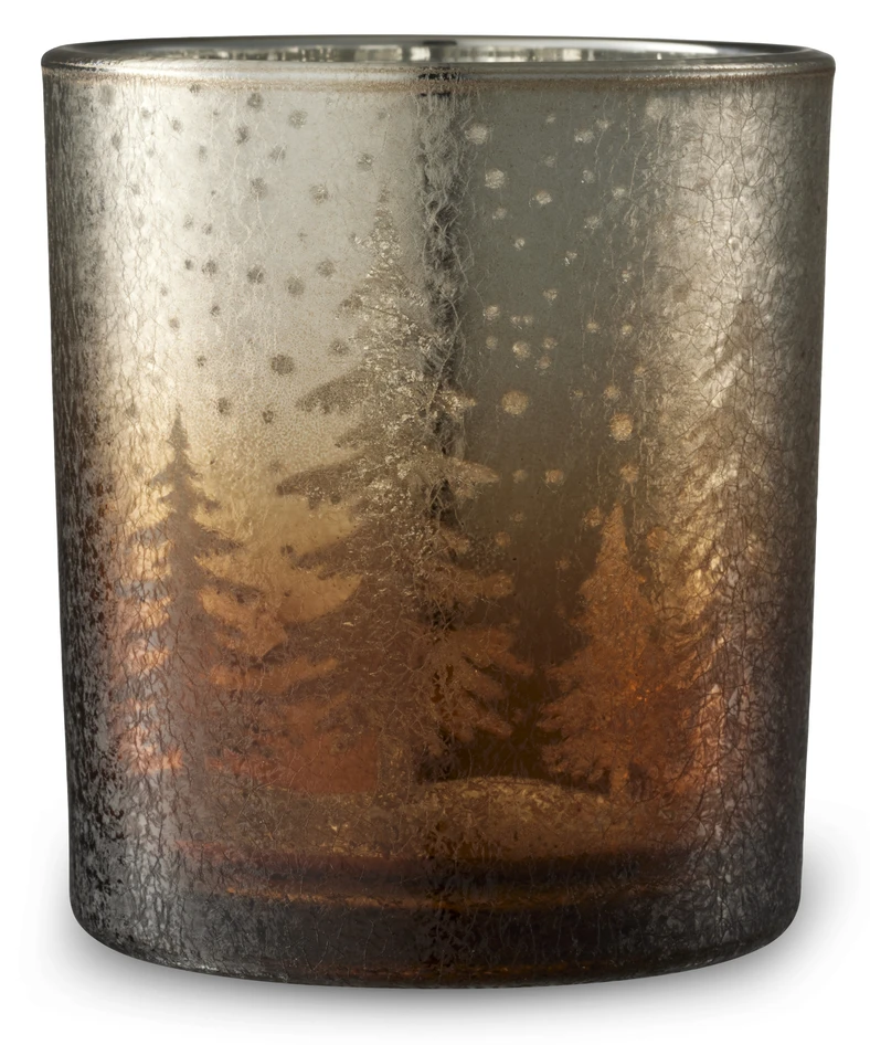 Tallnäs - Ljuslykta, H7,5 Ø7 cm - Brun