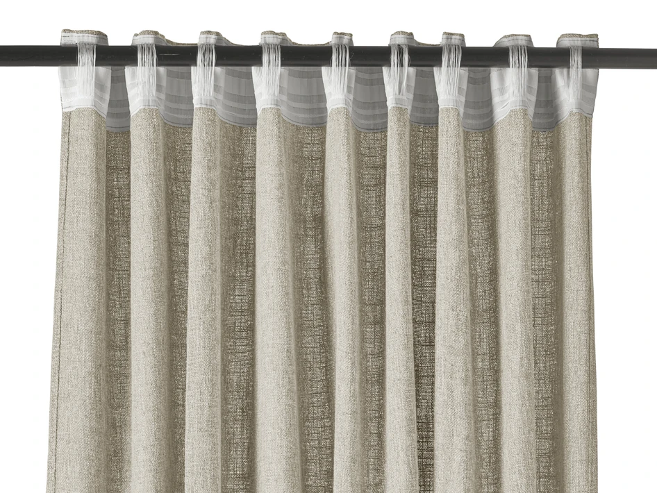 Linnelle - Gardin, 2-pack, 140x300 cm - Brun