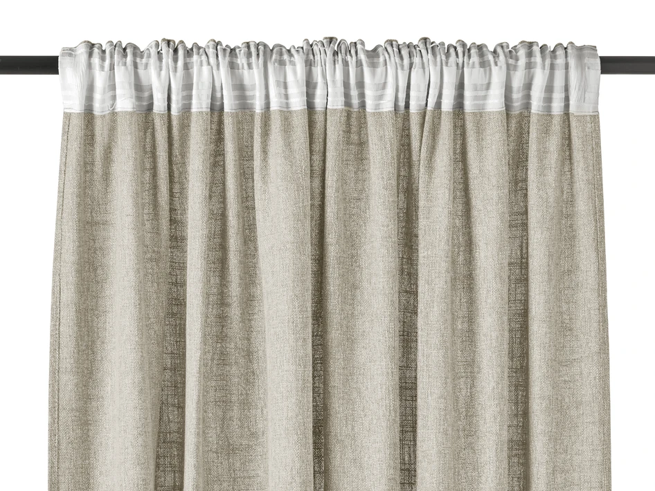 Linnelle - Gardin, 2-pack, 140x300 cm - Brun