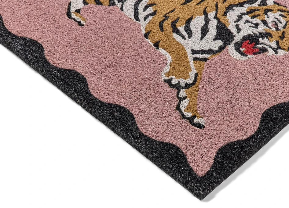 Tiger - Dörrmatta, B60 L90 cm - Rosa