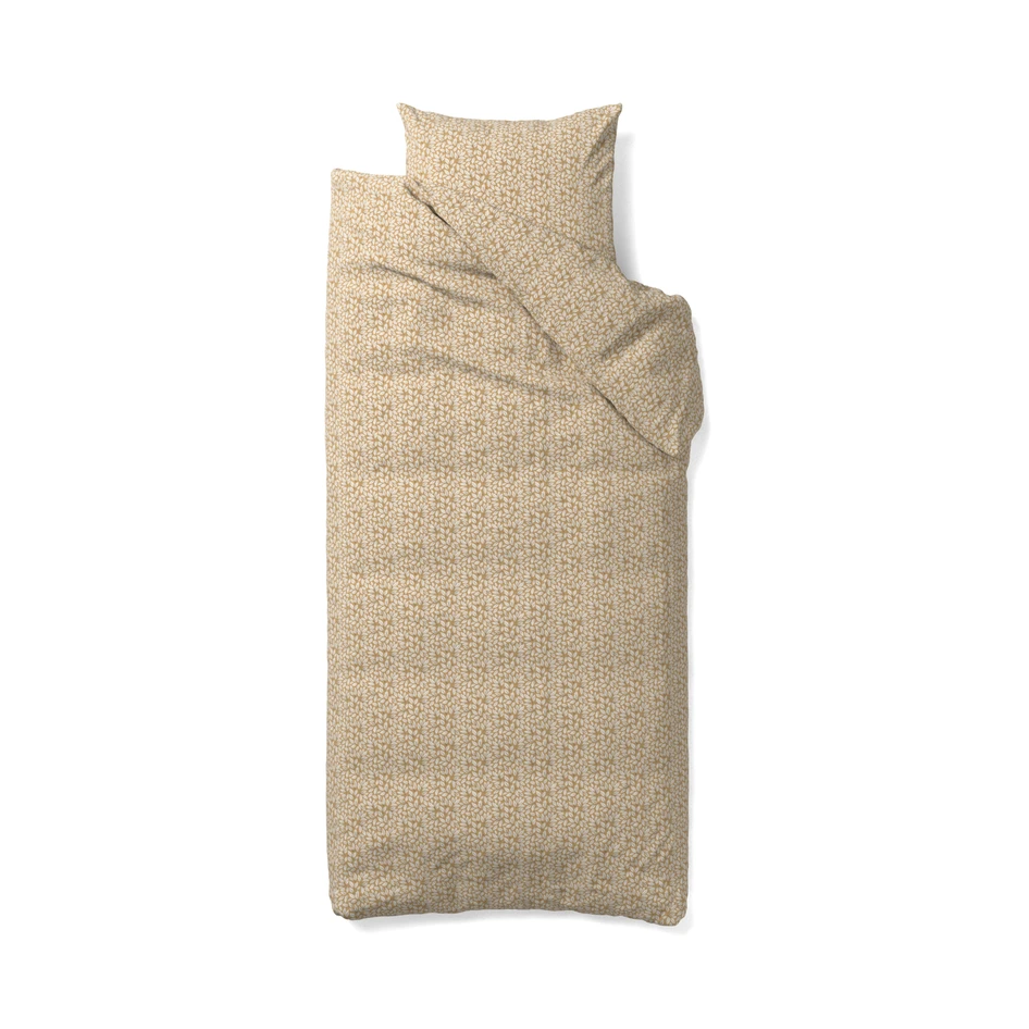 Leaf - Påslakanset i microfiber - Gul