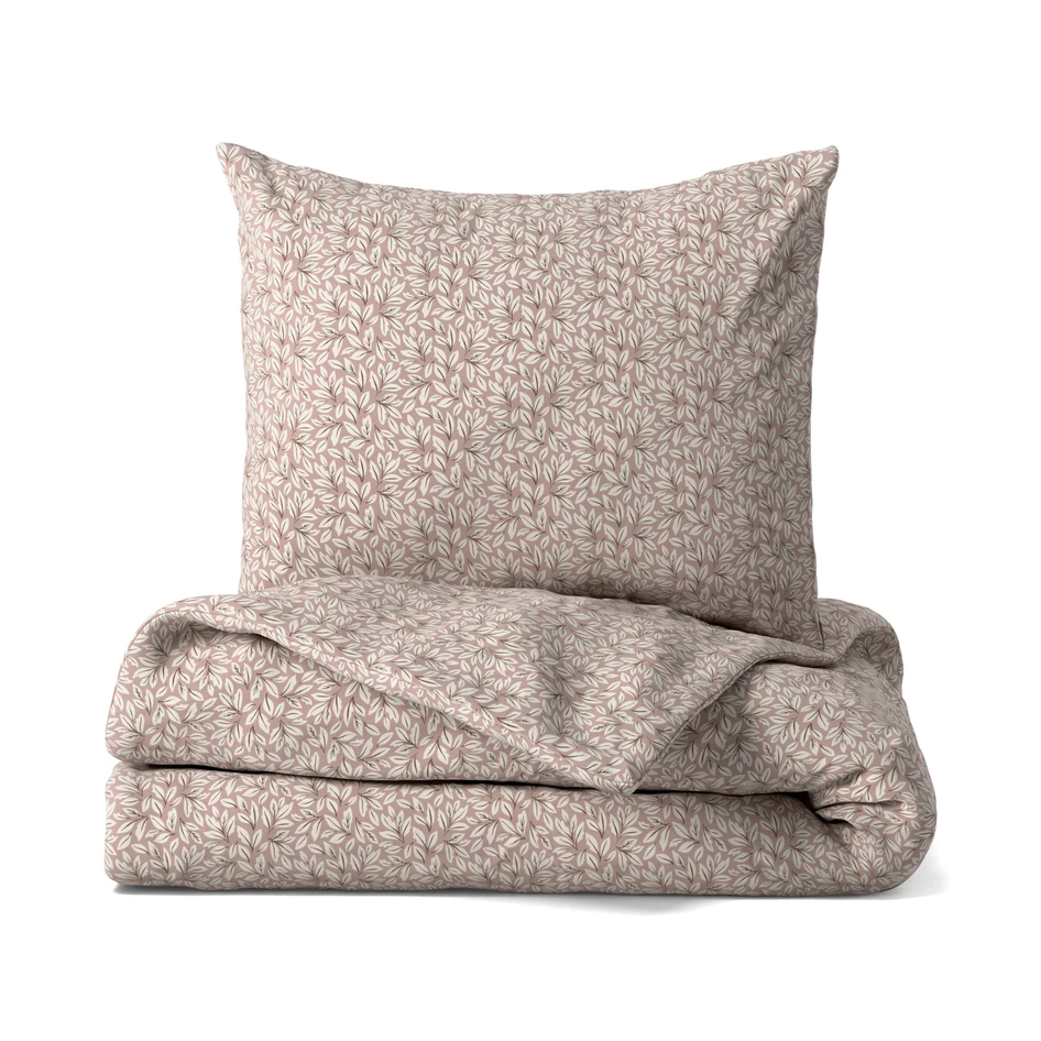 Leaf - Påslakanset i microfiber - Rosa