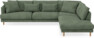 Harper - 3-sits soffa med divan höger - Grön