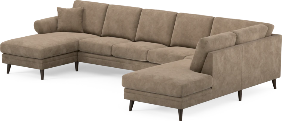 Eden - 3-sits soffa med schäslong vänster och divan höger - Beige
