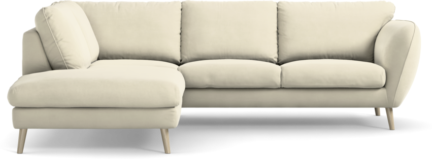 Madison Lux - 2-sits soffa med divan vänster - Vit