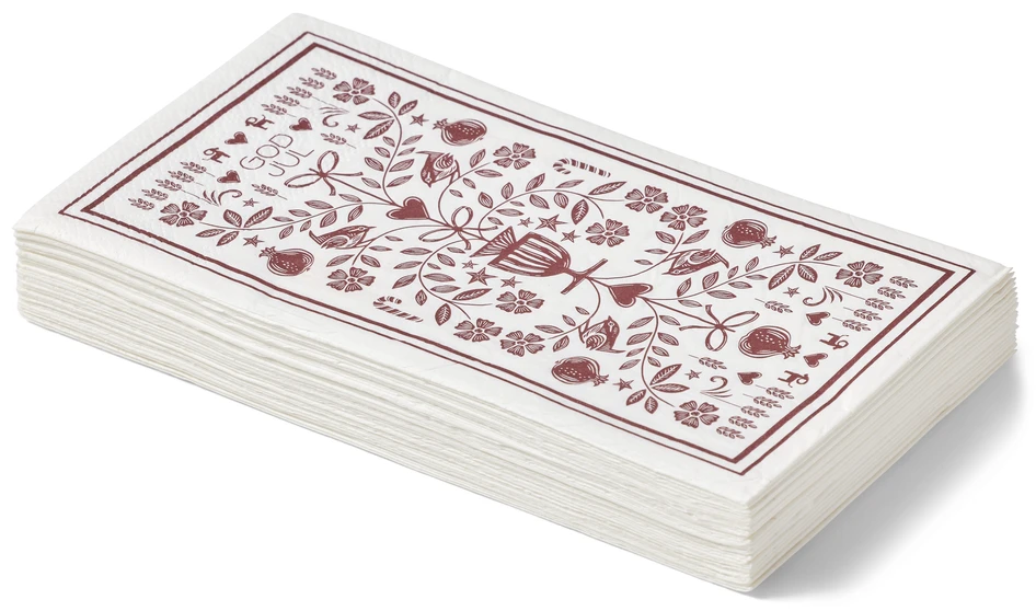 Folk - Servett, 33x40 cm, 20-pack - Röd