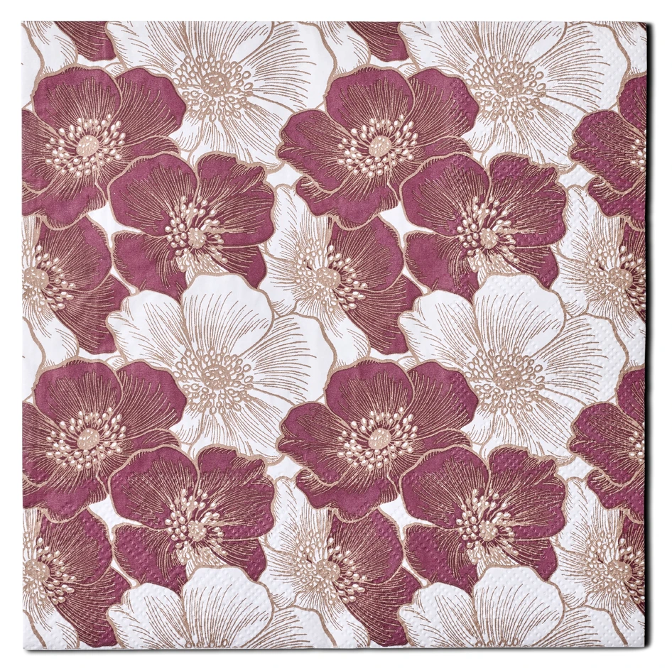 Vivienne - Servett, 33x33 cm, 20-pack - Rosa