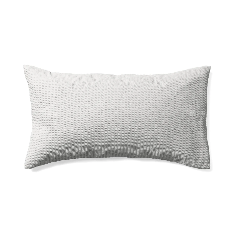 Beckie - Örngott till hotellkudde i bäckebölja, 50x90 cm - Vit