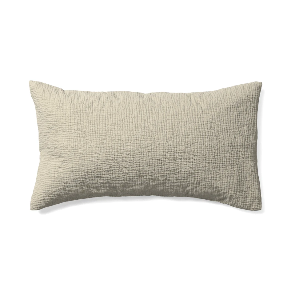 Adelia - Örngott till hotellkudde i muslin, 50x90 cm - Beige