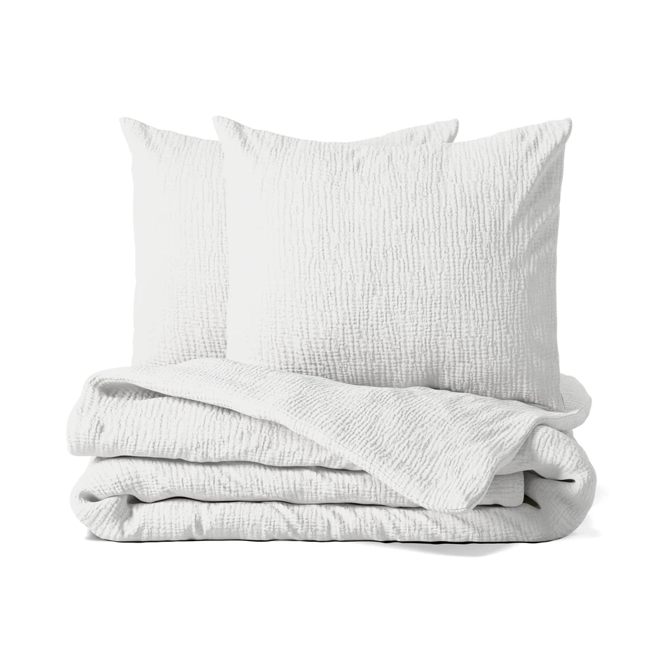Adelia - Påslakanset i muslin, 3 delar - Vit