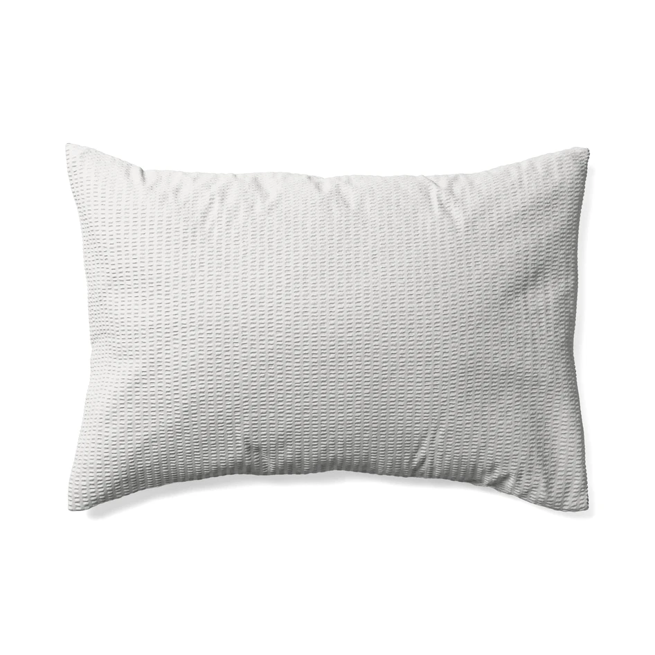 Beckie - Örngott till hotellkudde i bäckebölja, 70x100 cm - Vit