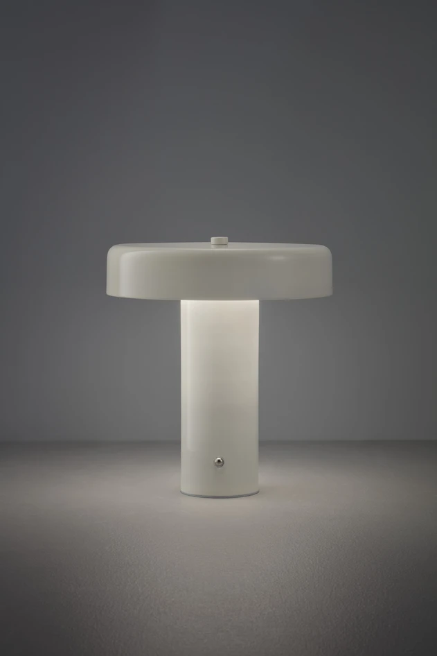 Ted - Portabel bordslampa, H23 Ø20 cm - Vit