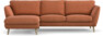 Madison Lux - 2-sits soffa med schäslong vänster - Orange