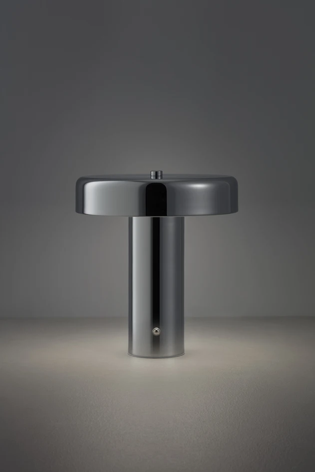 Ted - Portabel bordslampa, H23 Ø20 cm - Grå