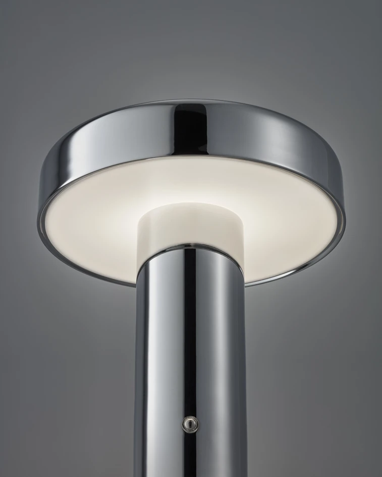 Ted - Portabel bordslampa, H23 Ø20 cm - Grå