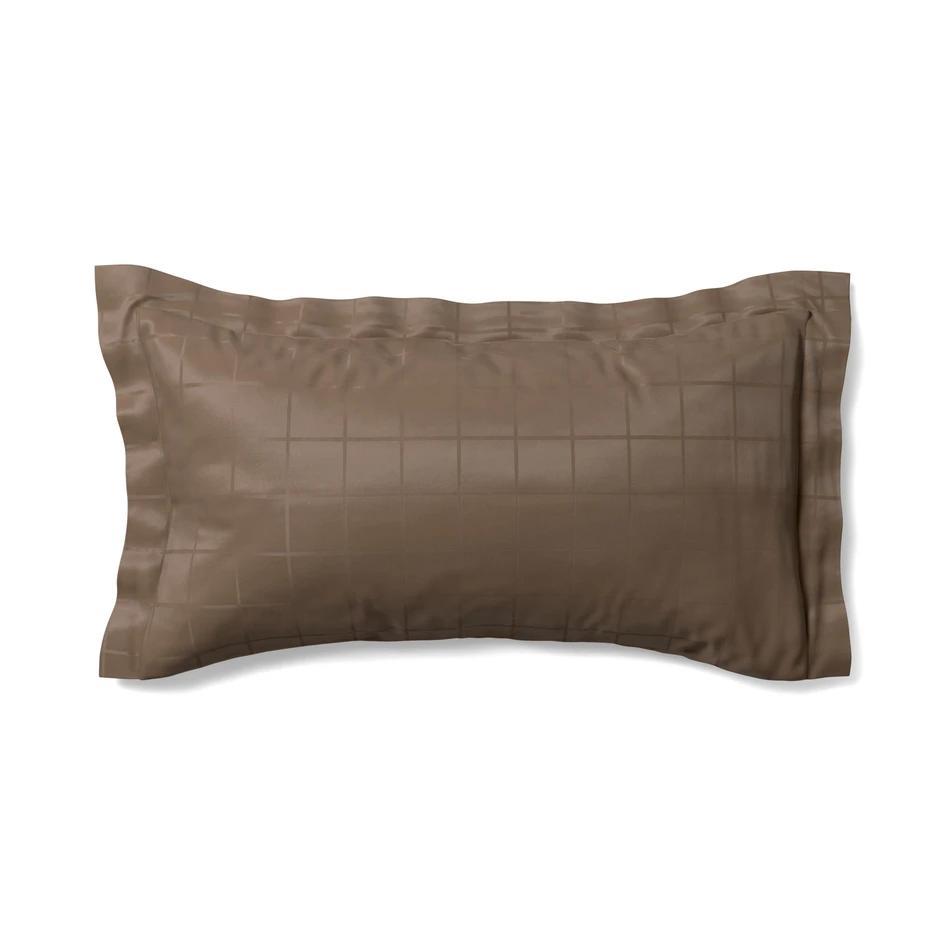 Grand - Örngott till hotellkudde i bomullssatin, 50x90 cm - Beige