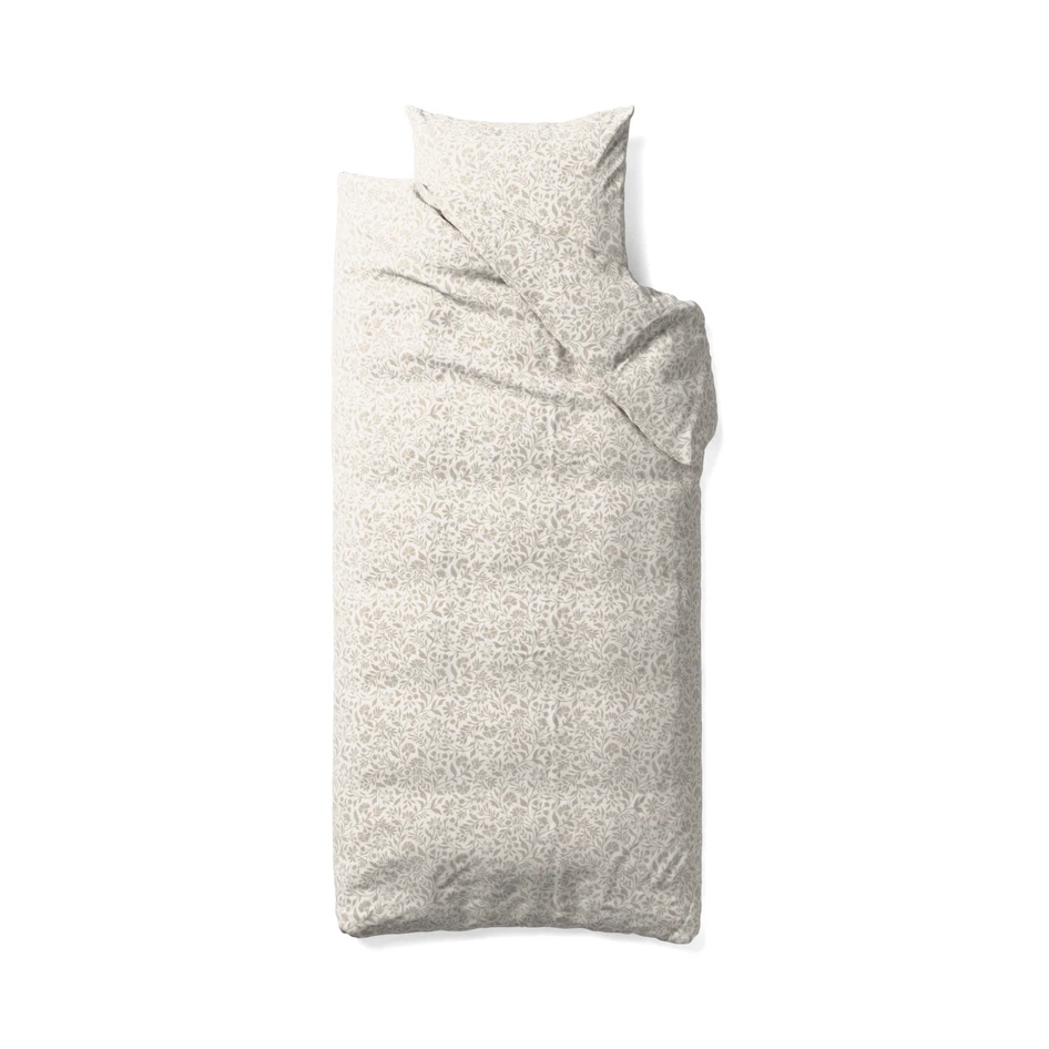 Malena - Påslakanset i bomullssatin - Beige