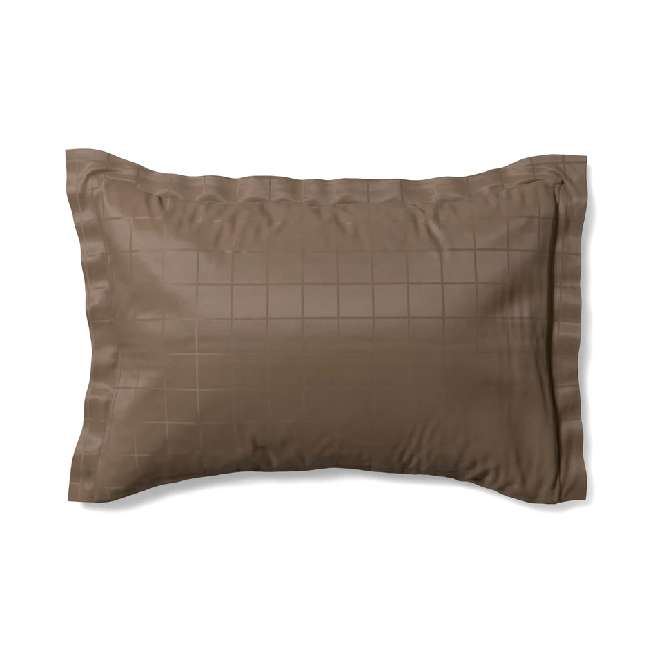 Grand - Örngott till hotellkudde i bomullssatin, 70x100 cm - Beige