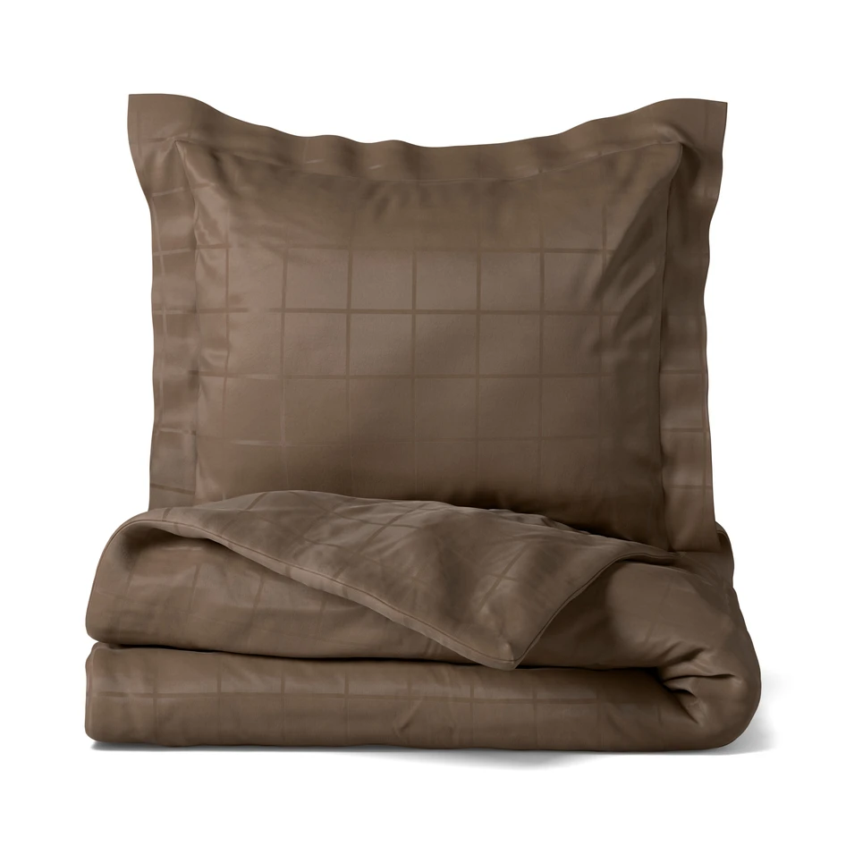 Grand - Påslakanset i bomullssatin - Beige