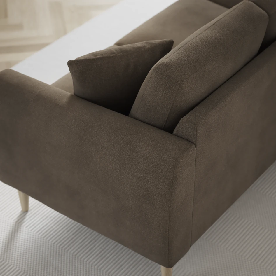 Eden - 3-sits soffa svängd - Beige