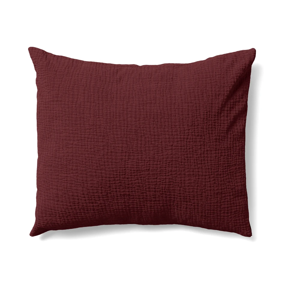 Adelia - Örngott i muslin, 50x60 cm - Röd
