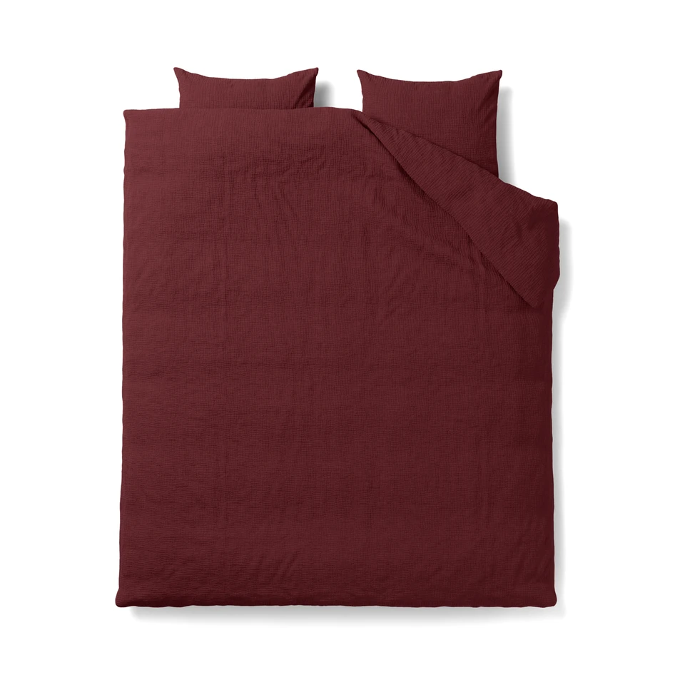 Adelia - Påslakanset i muslin, 3 delar - Röd