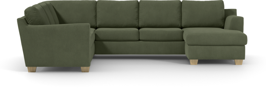 Friday - Hörnsoffa, 2+3-sits med schäslong höger - Grön
