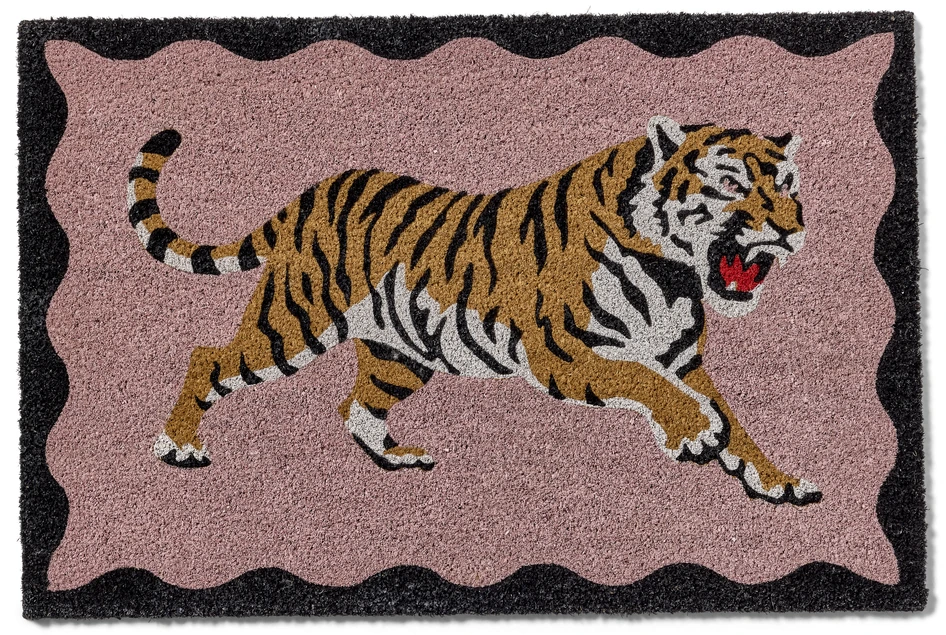 Tiger - Dörrmatta, B60 L90 cm - Rosa