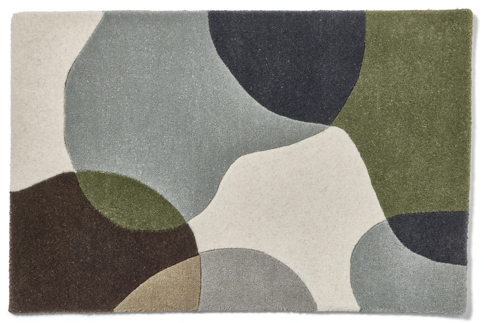 Lila - Dörrmatta i ull, B60 L90 cm - Grön