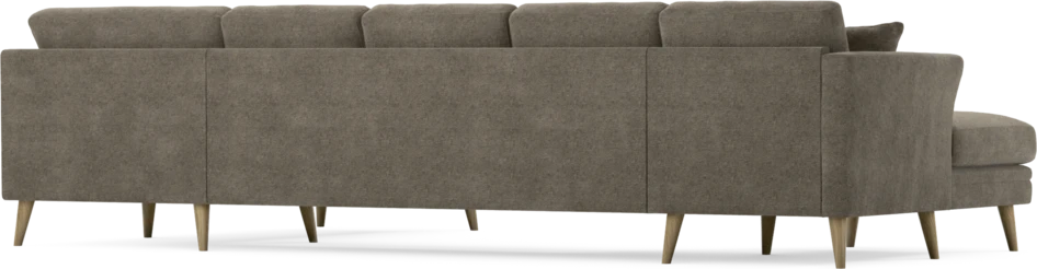 Eden - 3-sits soffa med schäslong vänster och divan höger - Brun