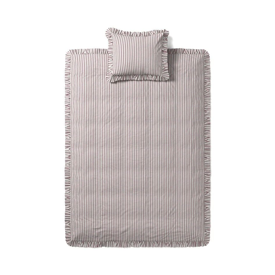 Becka - Påslakanset i bäckebölja med volang - Rosa
