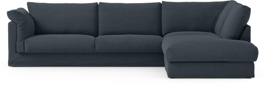 Cherrie Klädsel - 3-sits soffa med divan höger - Blå