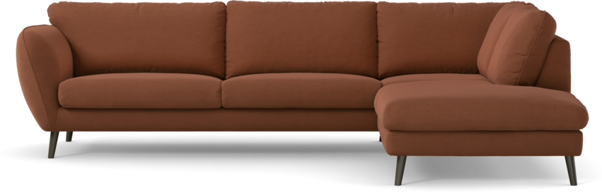 Madison Lux - 3-sits soffa med divan höger - Röd