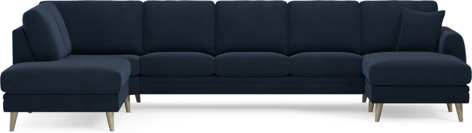 Eden - 3-sits soffa med divan vänster och schäslong höger - Blå