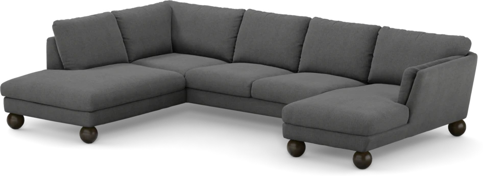 Madison Lux - 2-sits soffa med divan vänster och schäslong höger - Grå