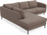 Madison - 2-sits soffa med divan vänster - Brun