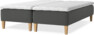Delux Sense - Ramsäng, dubbelsäng med bäddmadrass - Grå