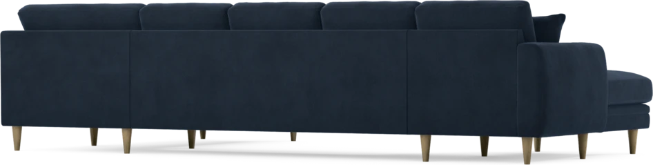 Eden - 3-sits soffa med schäslong vänster och divan höger - Blå