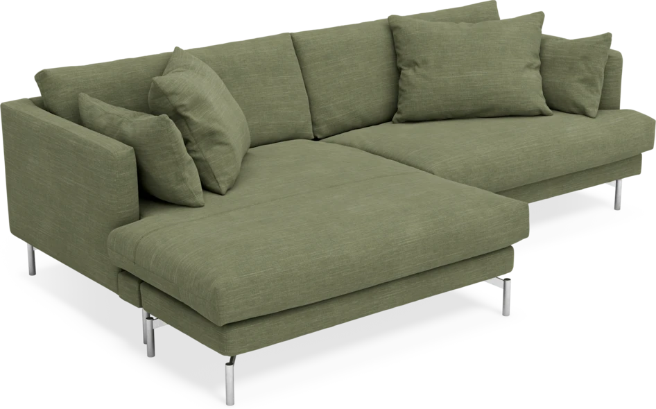 Harper - 4-sits med schäslong XL vänster - Grön