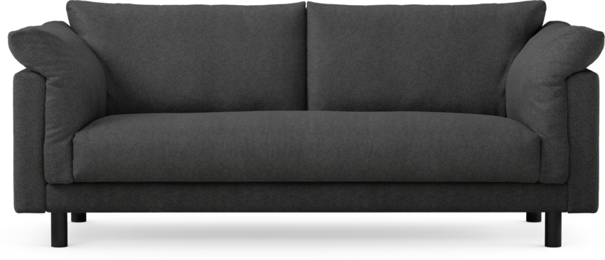 Cherrie - 2,5-sits soffa, hel dyna, fast klädsel - Svart