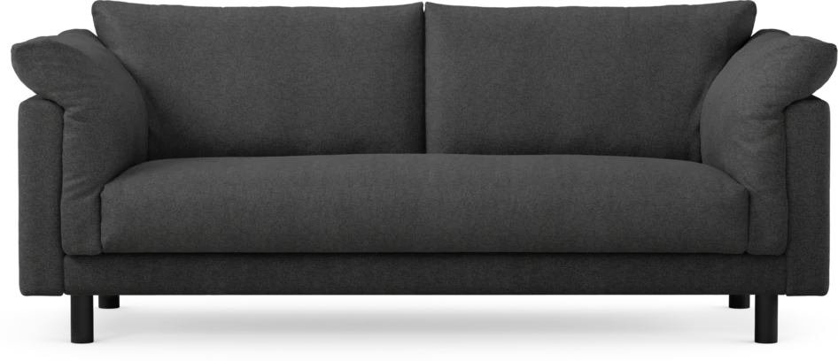 Cherrie - 2,5-sits soffa, hel dyna, fast klädsel - Svart