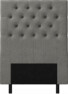 Delux Pikerad XL - Sänggavel, 90-210 cm - Grå