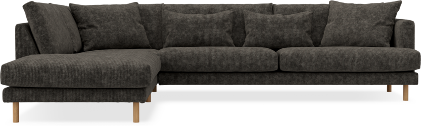 Harper - 3-sits soffa med divan vänster - Grå