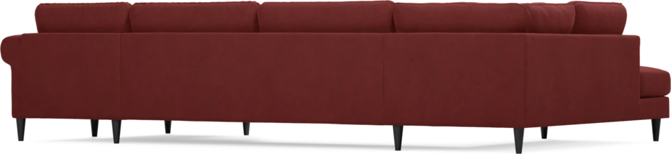 Bridge - 3-sits soffa med divan vänster och schäslong höger - Röd