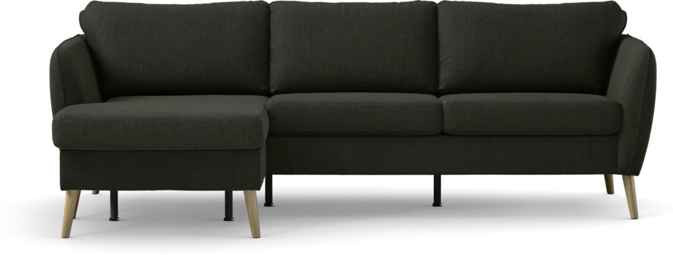 County - 3-sits soffa med flyttbar schäslong - Grön