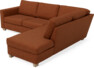 Friday - 2,5-sits soffa med divan höger - Orange