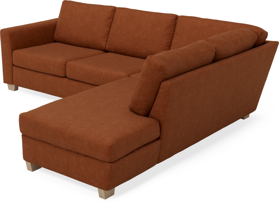 Friday - 2,5-sits soffa med divan höger - Orange